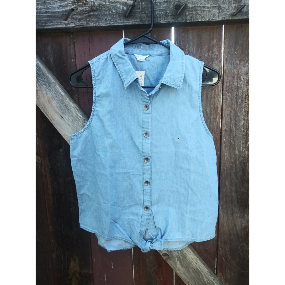 Aeropostale Denim Knot Top
